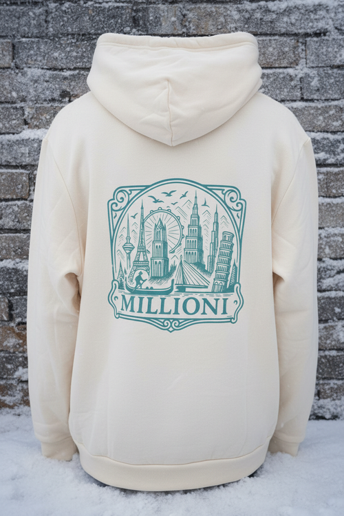 Millioni witte hoodie - winter setting