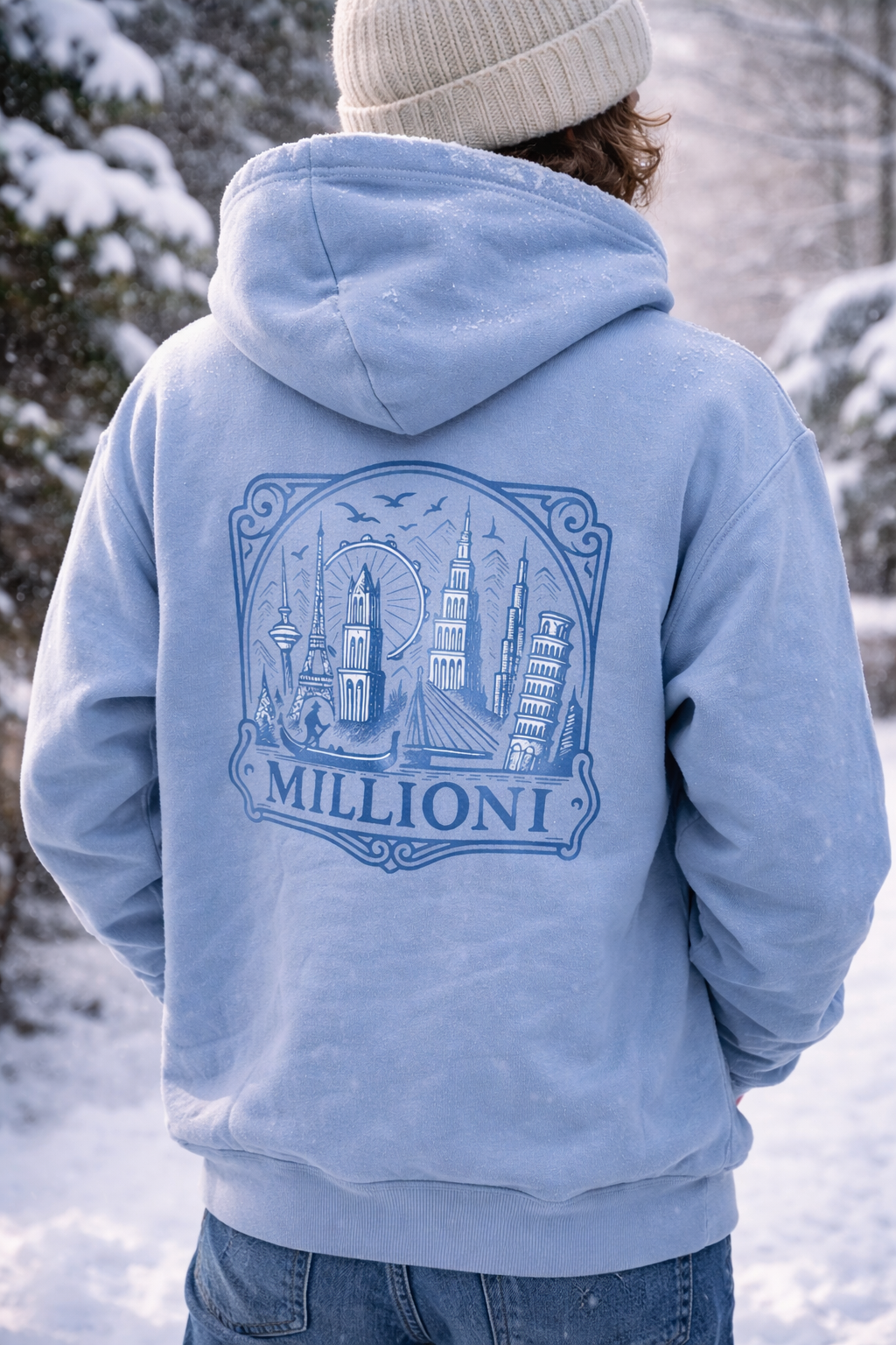 Millioni Hoodie - Lichtblauw